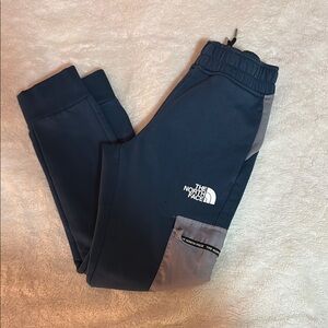 The North Face Blue and Gray Joggers with Tapered Legs